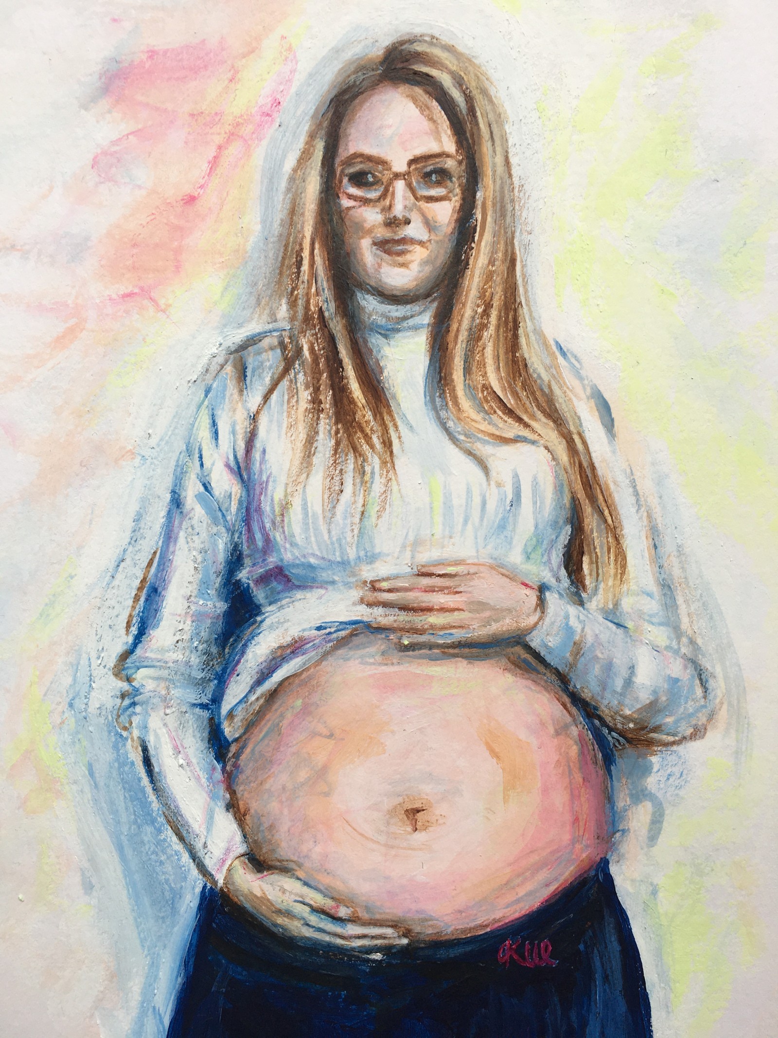 Kerry. Acrylic on textured paper.