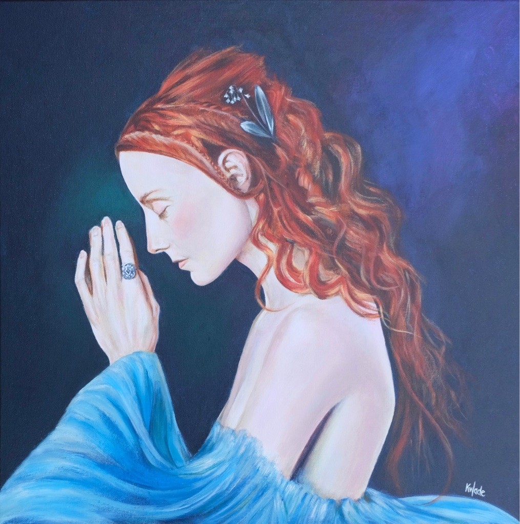 'Divine Connection'©  £750  (60cm x 60cm deep edge canvas)