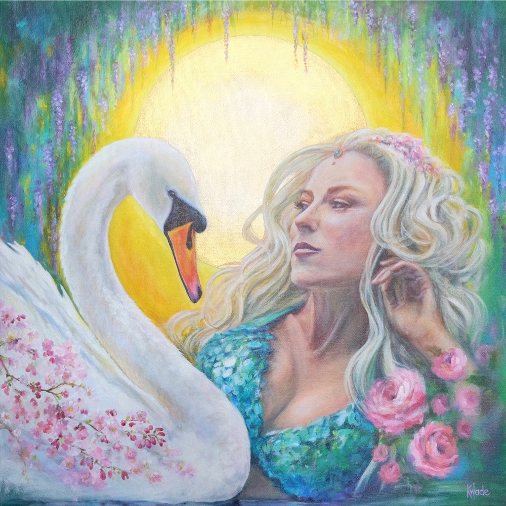 'Beauty'©  SOLD  (60cm x 60cm deep edge canvas)