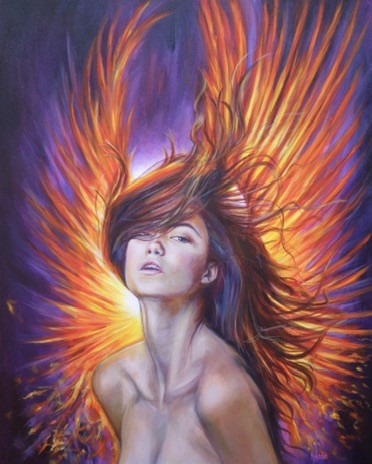 'Rebirth'©  £888  (76cm x 61cm deep edge canvas)