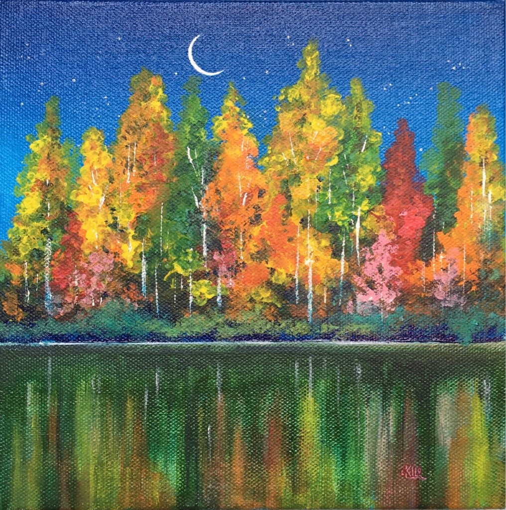 'Autumn Reflections'  £75   (20cm x 20cm)