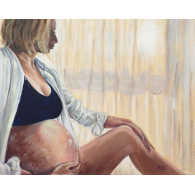 Gen. Acrylic on textured paper.