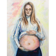 Kerry. Acrylic on textured paper.